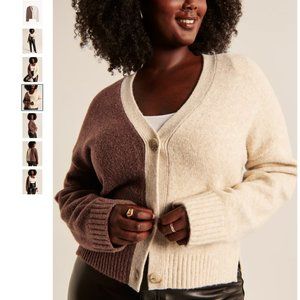 NWT A&F - Spliced Short Cardigan